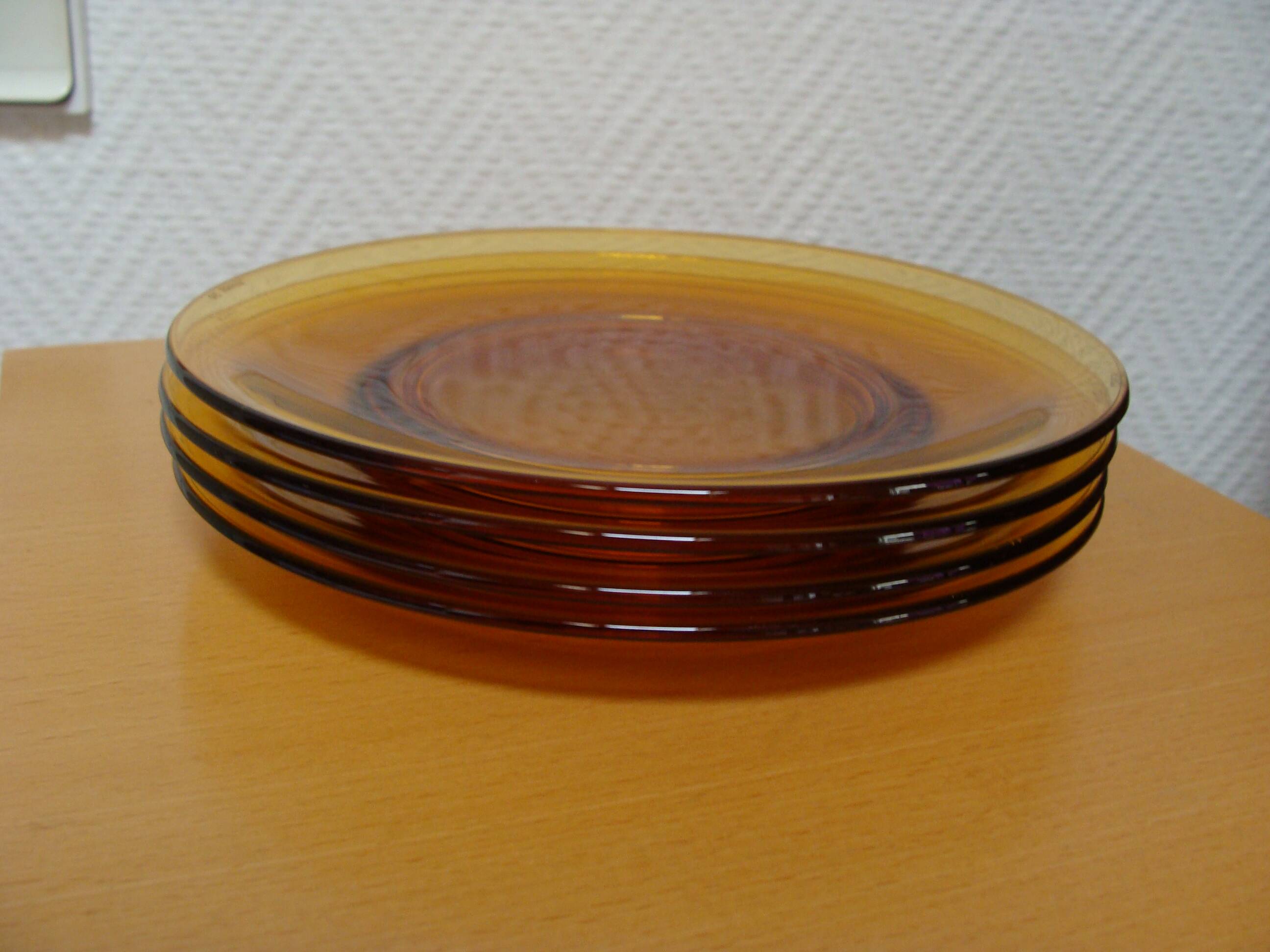 Vereco glass dessert plates