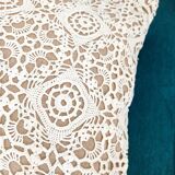 Coussin Lin et coton crochet