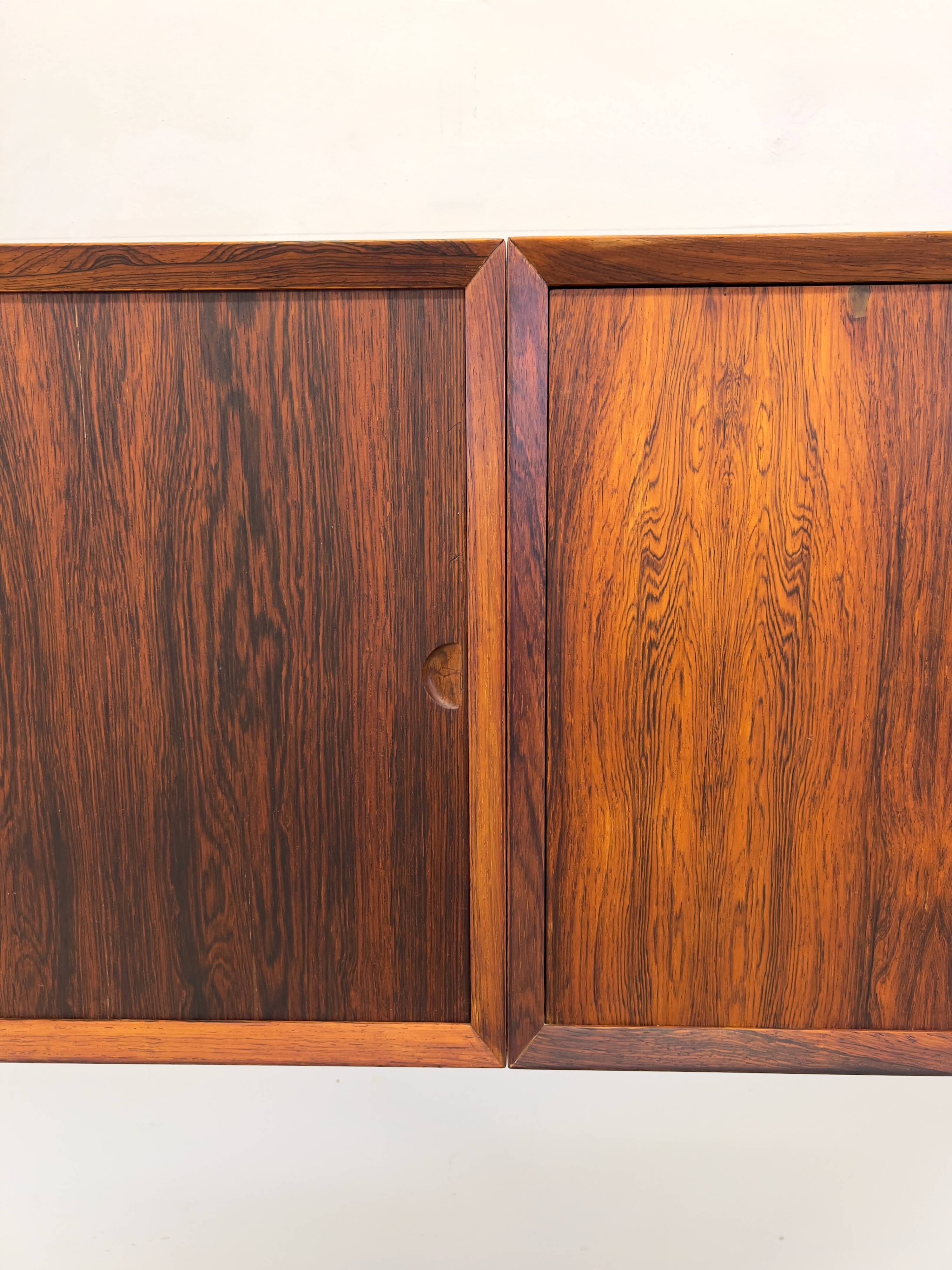 Poul Cadovius Royal System Rosewood Wall Mounted Sideboard 5