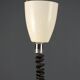 Vintage white glass pendant light, Italian design 1960s-1970s.