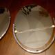 2 bathroom mirrors in silver oval holders