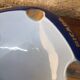 blue and gold Ricard advertising ashtray, ceramic