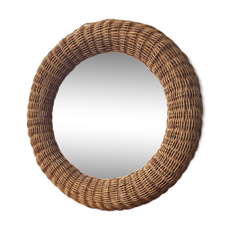 Miroir osier rond 59 cm