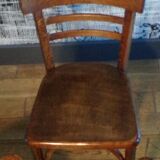 Suite 3 chairs of vintage Baumann bistro