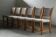 Set of six vintage Danish oak dining chairs, Henning Kjærnulf style, 1960s