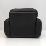 Pair of Piumotto Italian Leather Armchairs by Arrigo Arrighi for Busnelli,