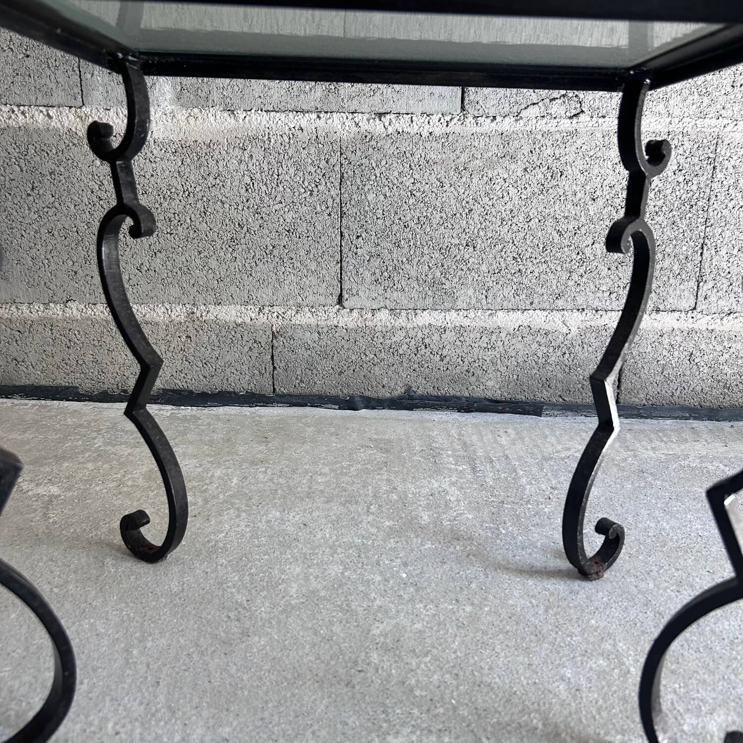 Wrought iron side table
