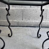 Wrought iron side table