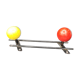 Vintage coat rack hook two colorful balls 60s