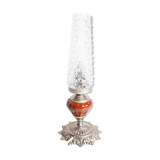 Table or bedside lamp of 1960 ceramic silvered metal glass