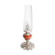 Lampe de table ou  de chevet de 1960 céramique verre métal argenté