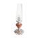 Lampe de table ou  de chevet de 1960 céramique verre métal argenté
