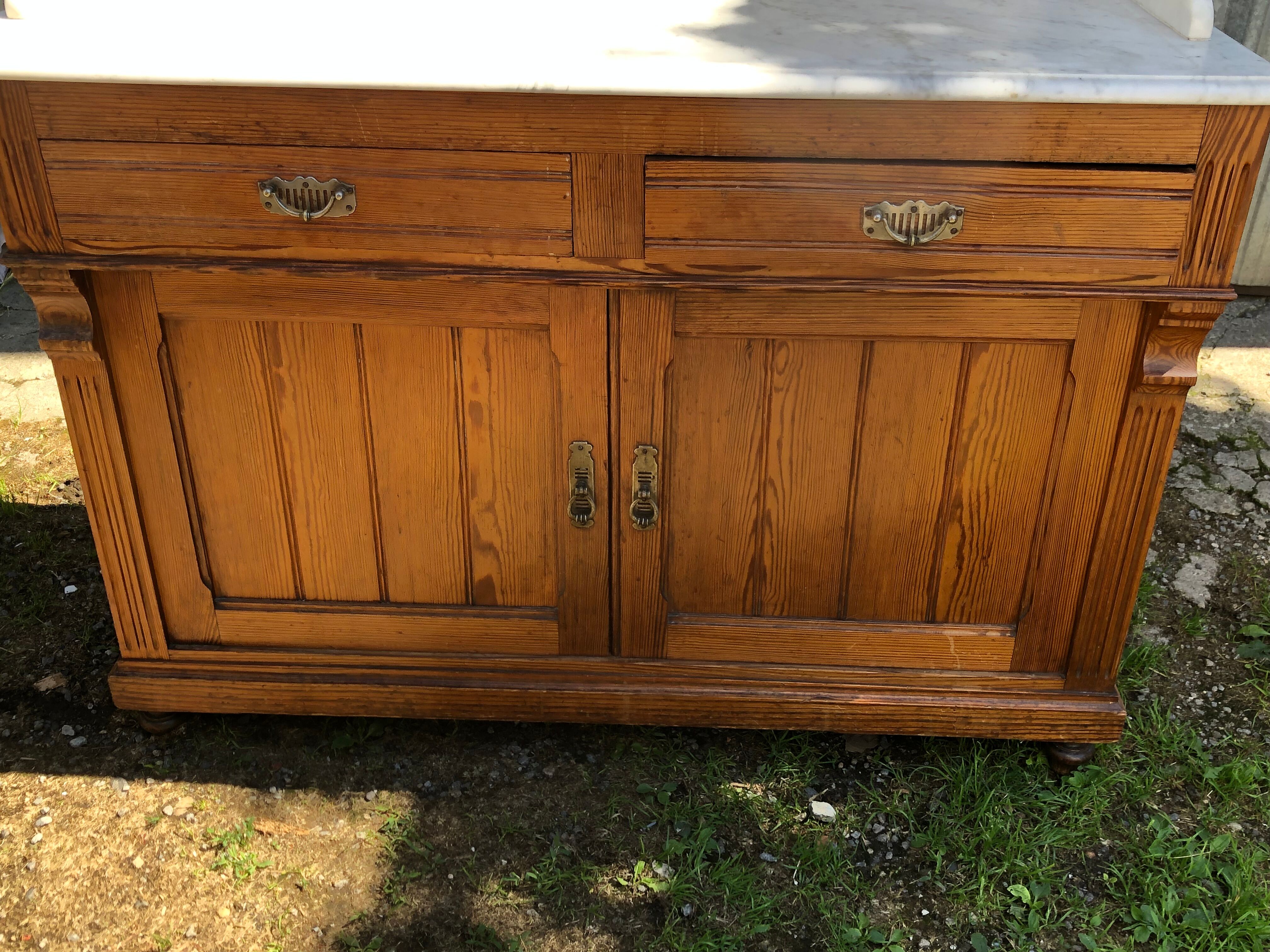 Toilet cabinet 1900 top marble pitchpin / bathroom furniture / sink
