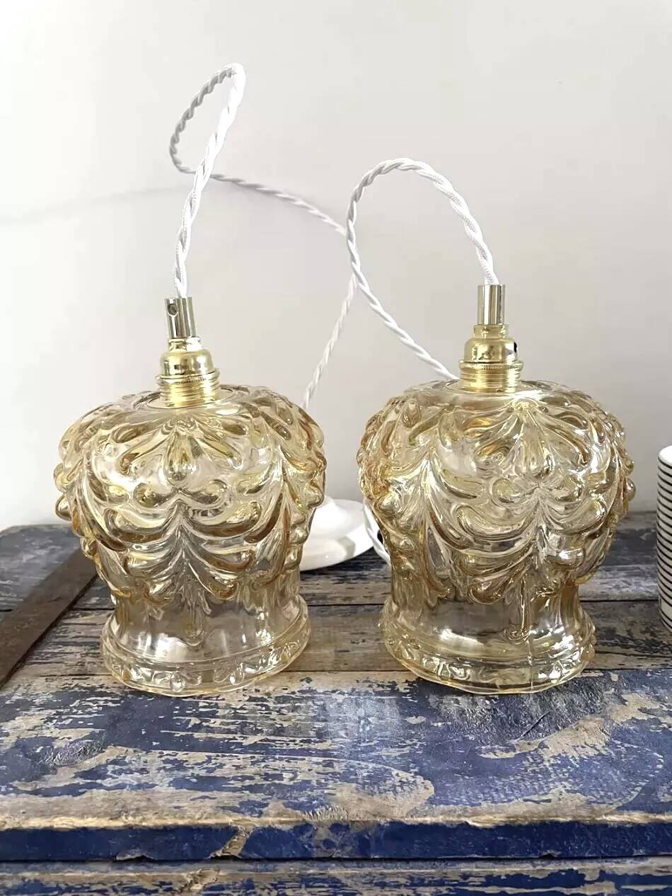 Pair of vintage pendant lights