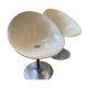 paire de 2 chaises tulipe kartell blanche