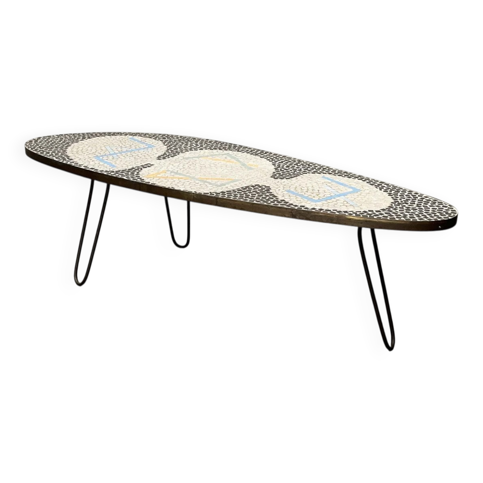 Mid-Century German Mosaic Couch Table from Berthold Müller Oerlinghausen, 1960s