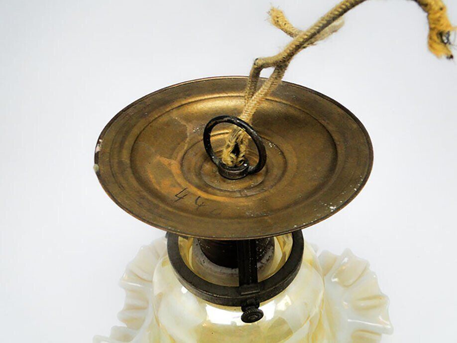 Early 20th century glass pendant lamp