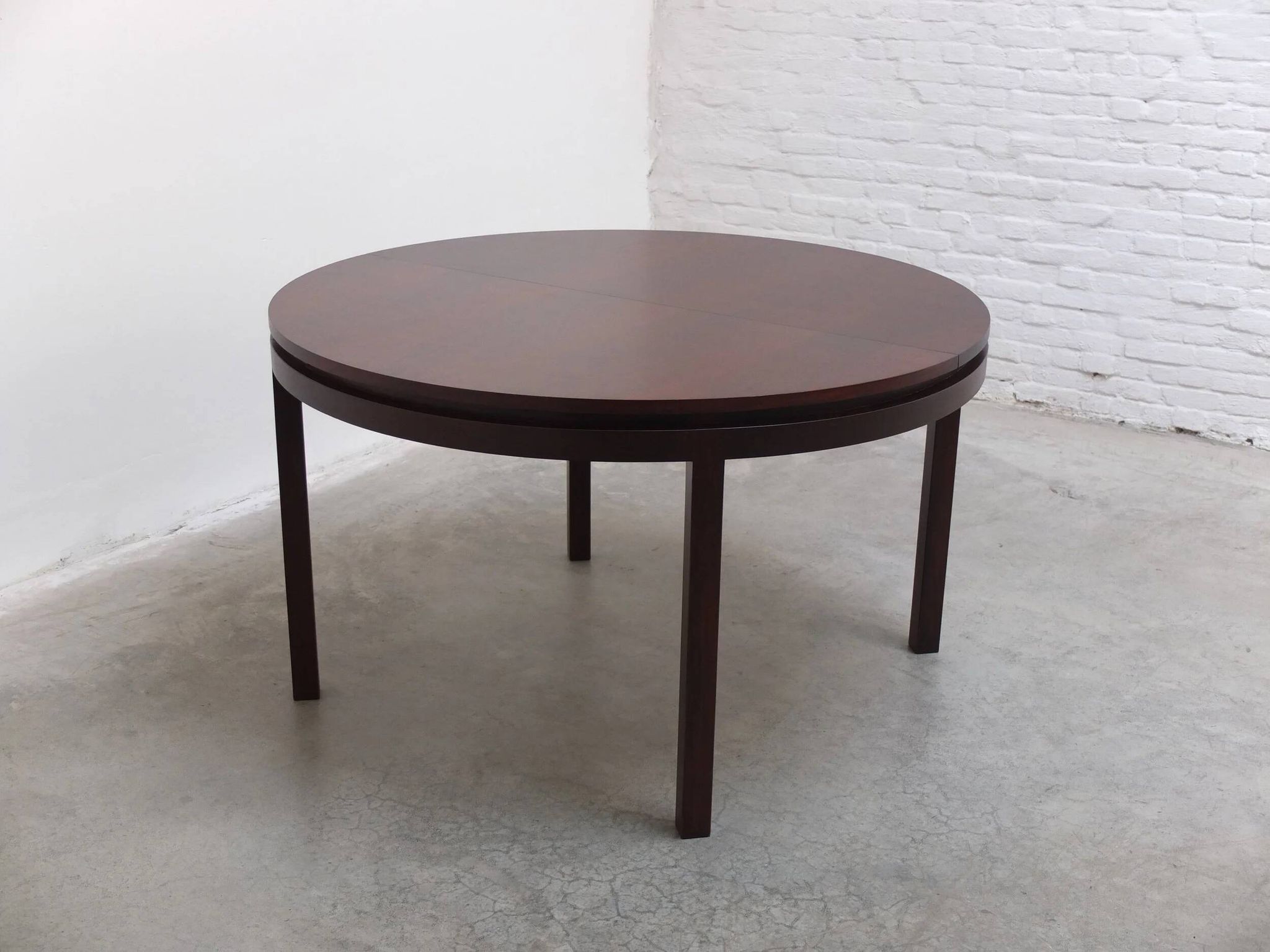 Extendable round to oval dining set by Alfred Hendrickx for Belform, 1960s.