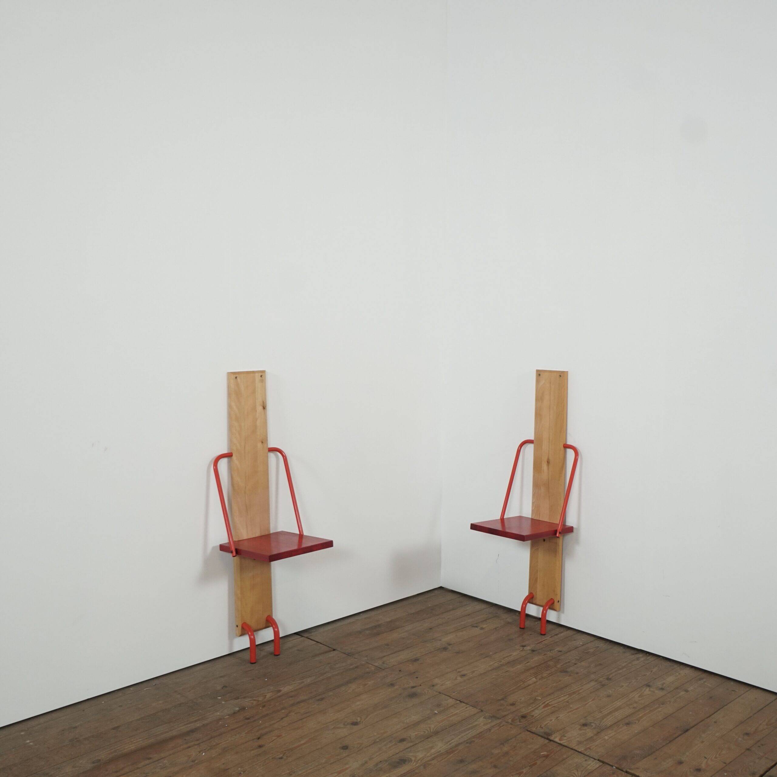 Set of two folding wall chairs by Anne Jonasson & John Dalin or Ikea