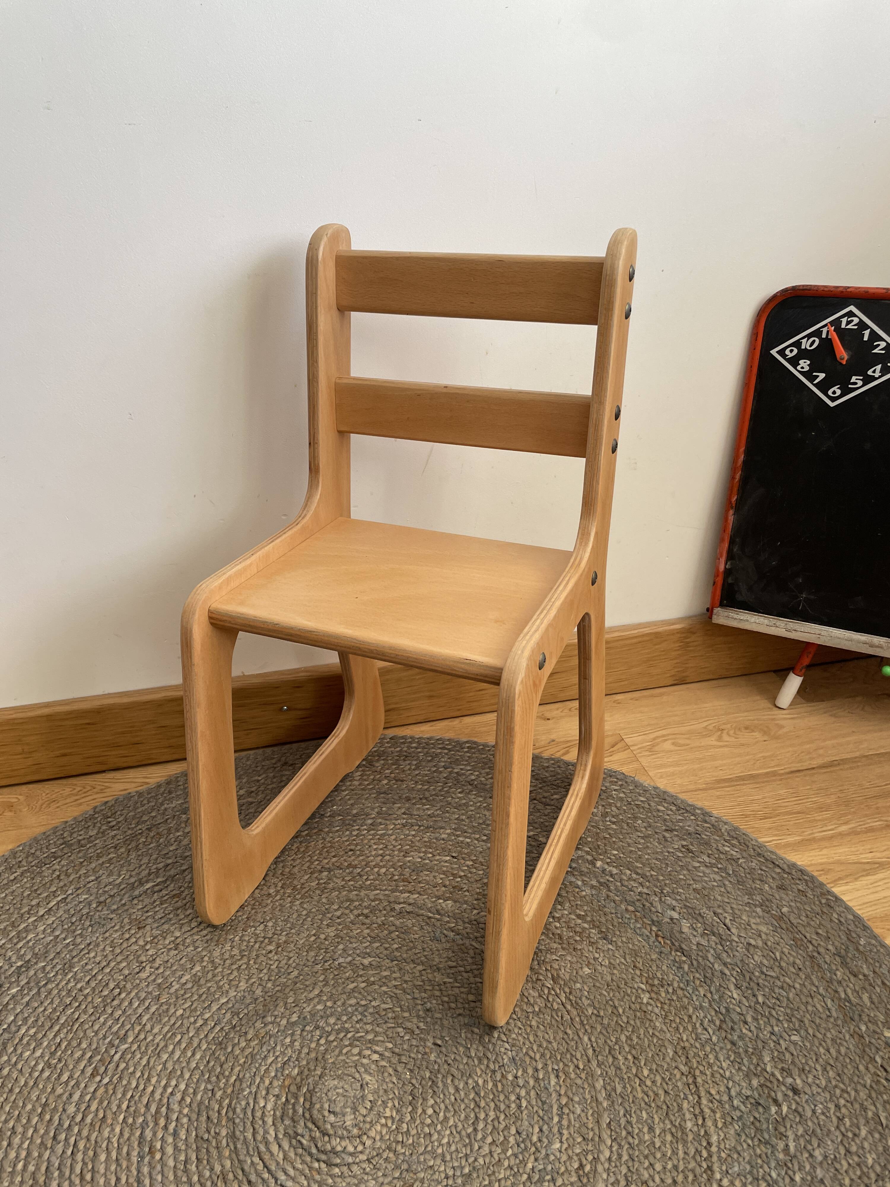 Sled chair for children, Montessori furniture