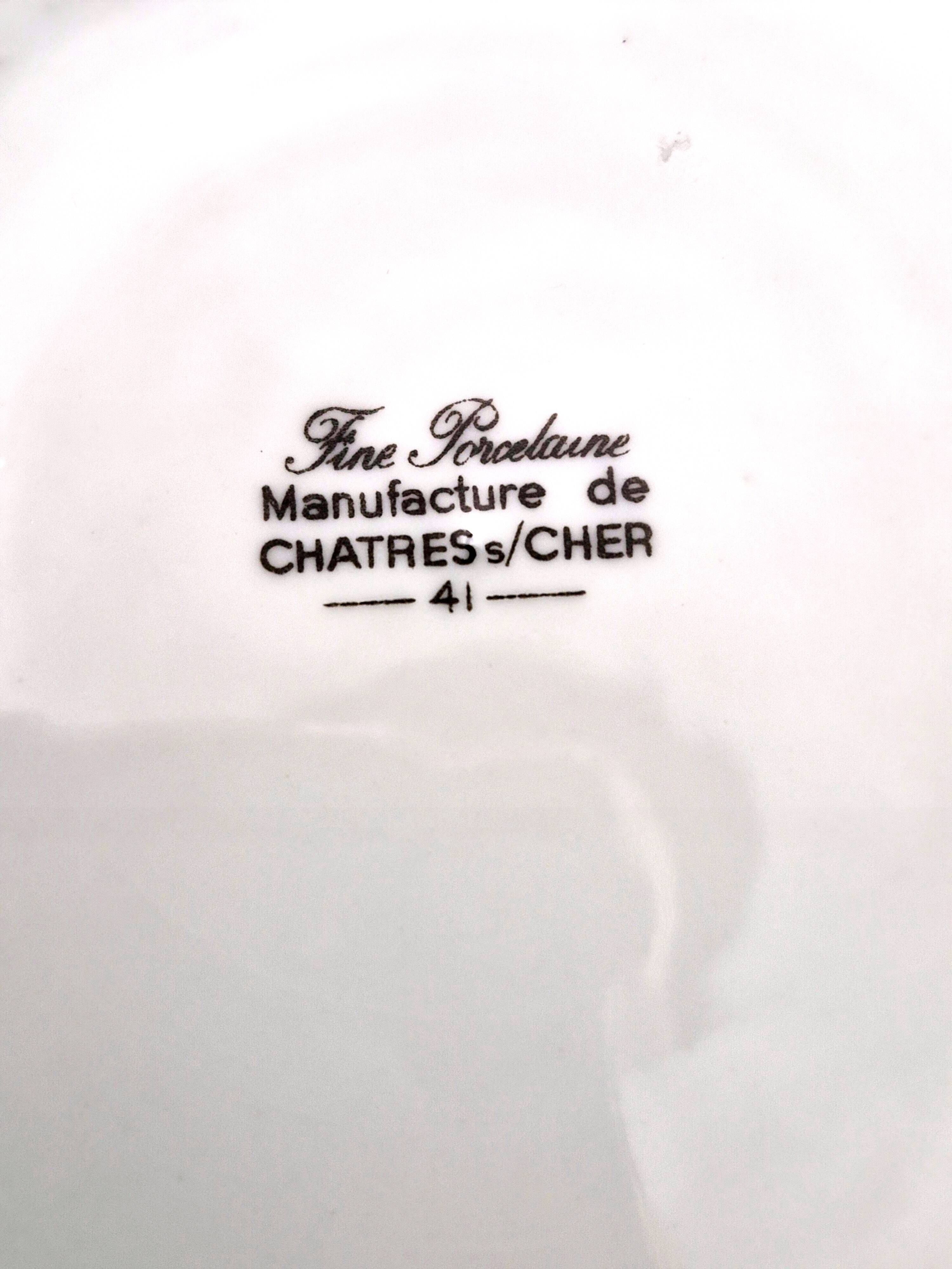 Set of 8 vintage dessert plates in porcelain – Wheat Ear pattern