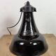 Industrial Black Enamel Bauhaus Pendant Lamp, 1930s