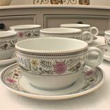 Tea set, six cups and six saucers