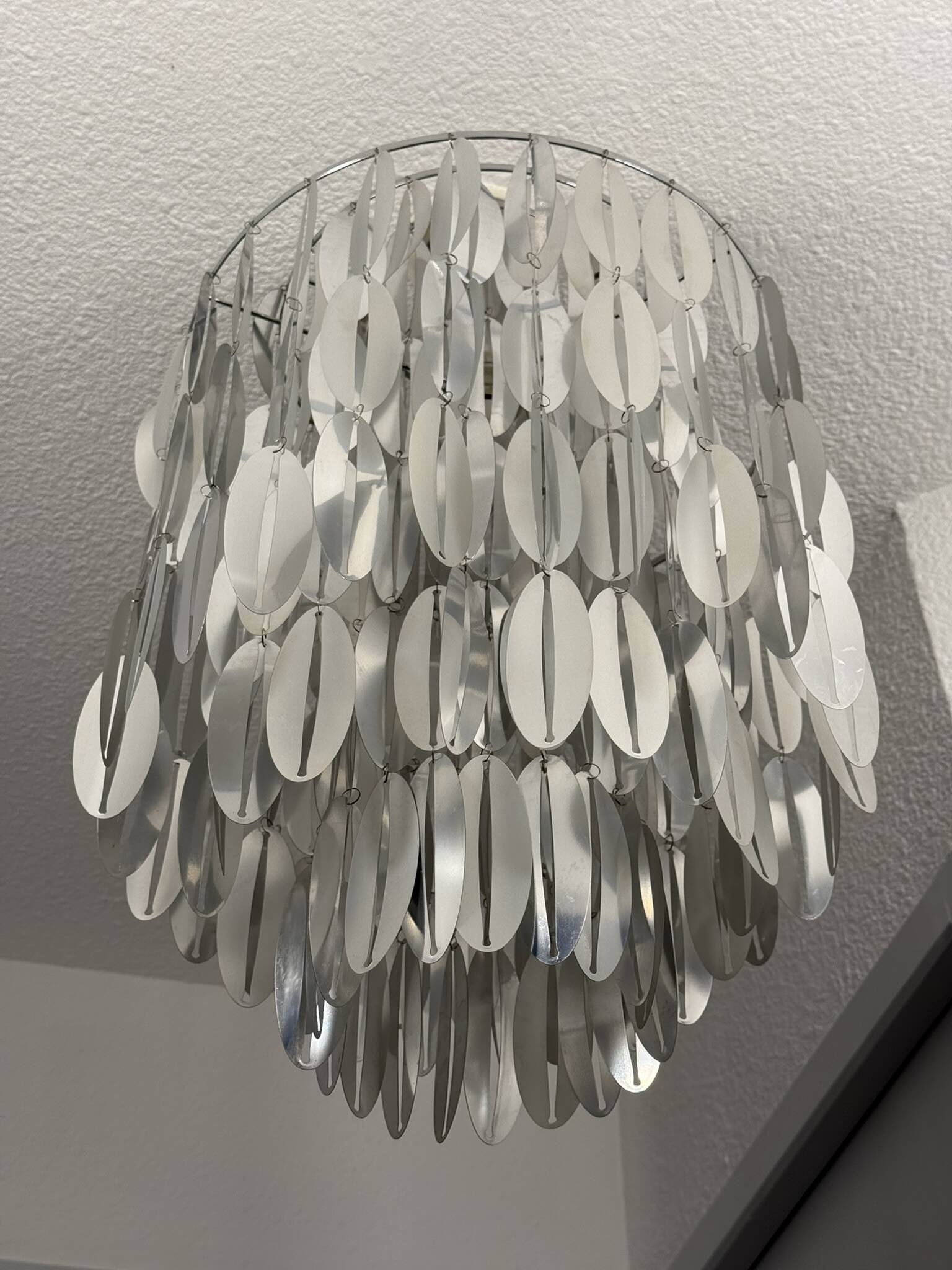 Space Age Chandelier with Cascading Plastic Discs – Mid-Century Modern