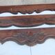 Set of 6 antique carved wooden pediments – floral motifs – woodwork
