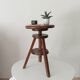 Tabouret de peintre vintage en bois massif