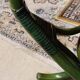 Table basse rotin plateau de verre