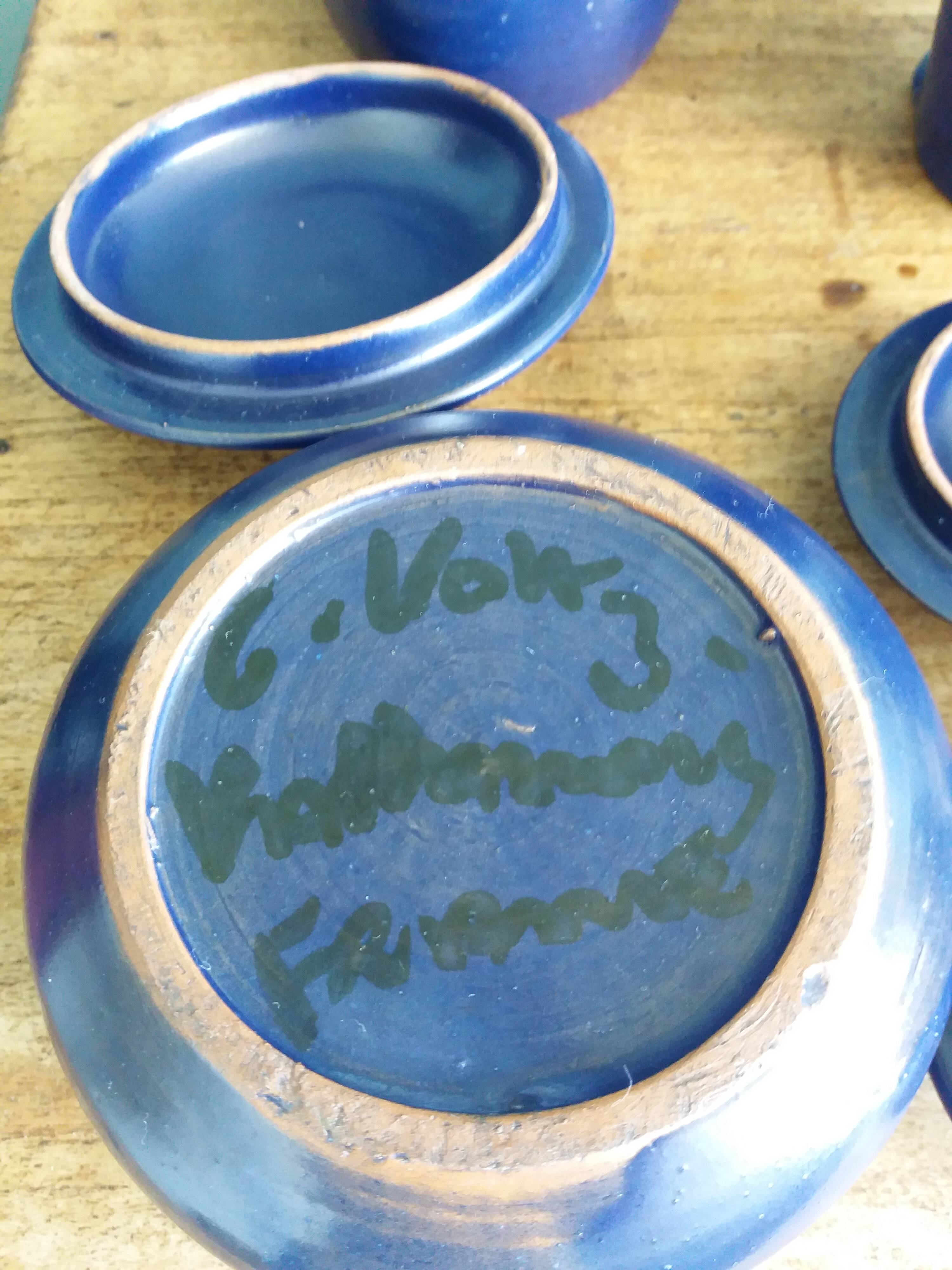 Service signed Charles Voltz Vallauris