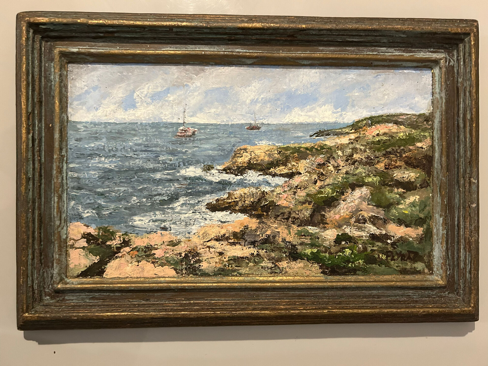 Tableau, marine by Louis Peyrat (1911-1999)