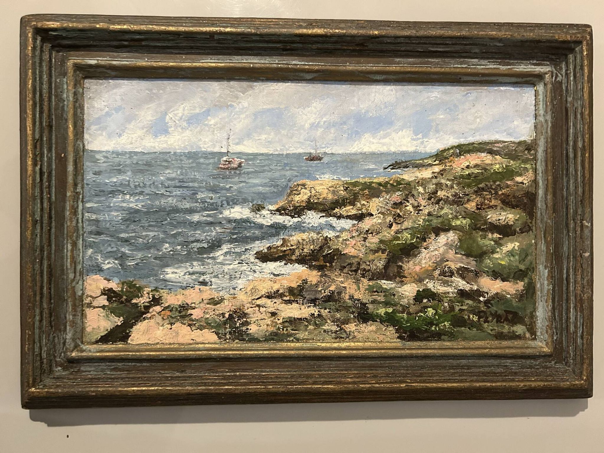 Painting, marine by Louis Peyrat (1911-1999)