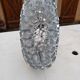 Vintage aluminum + glass pendant light