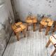 Set of 6 Olof Ottelin stools, Finland 1950.