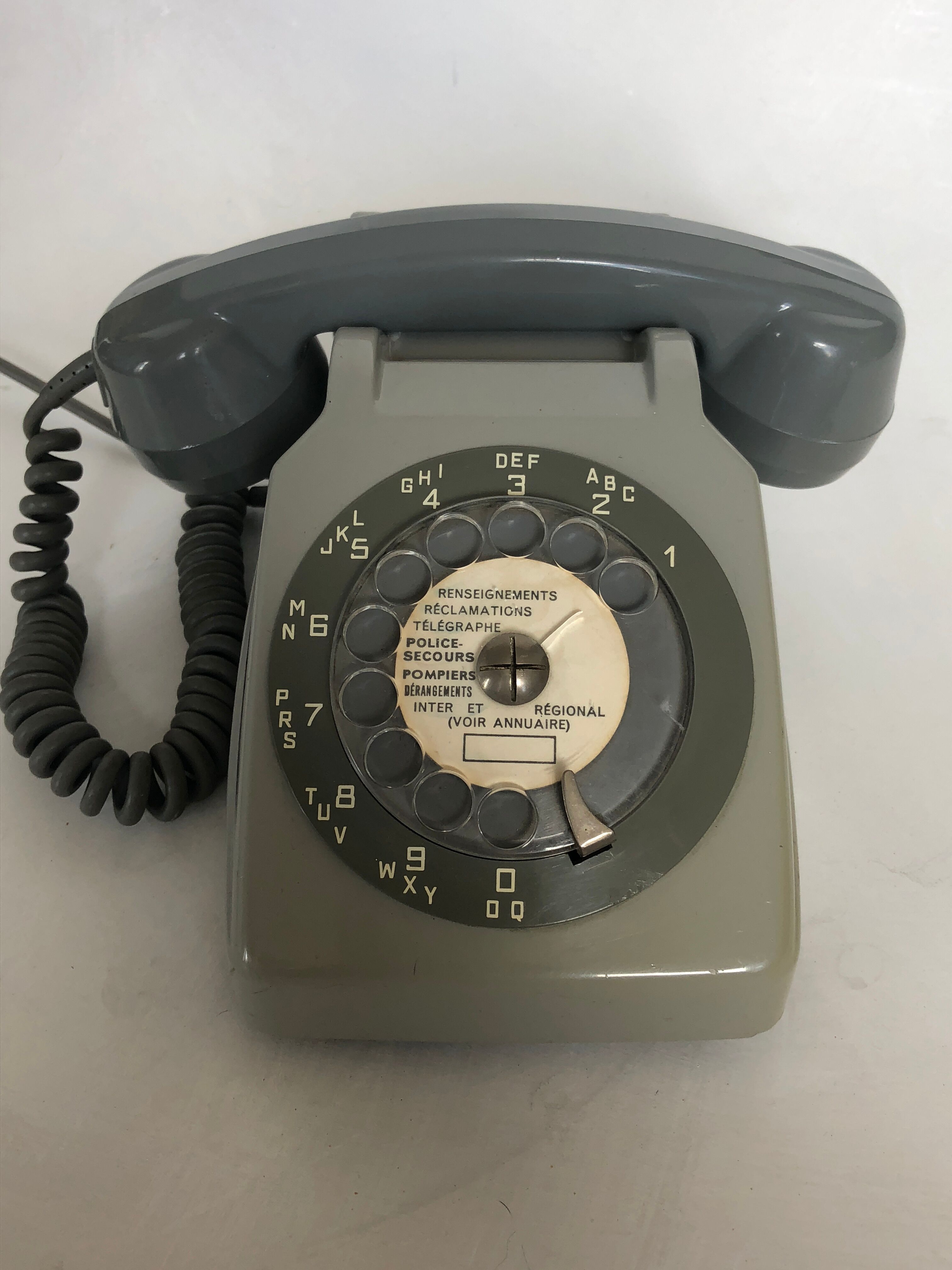 Phone handset two-tone gray mouse