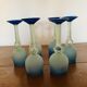 Ensemble de 6 verres à pied en pâte de verre