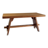 Solid oak coffee table - 1950s