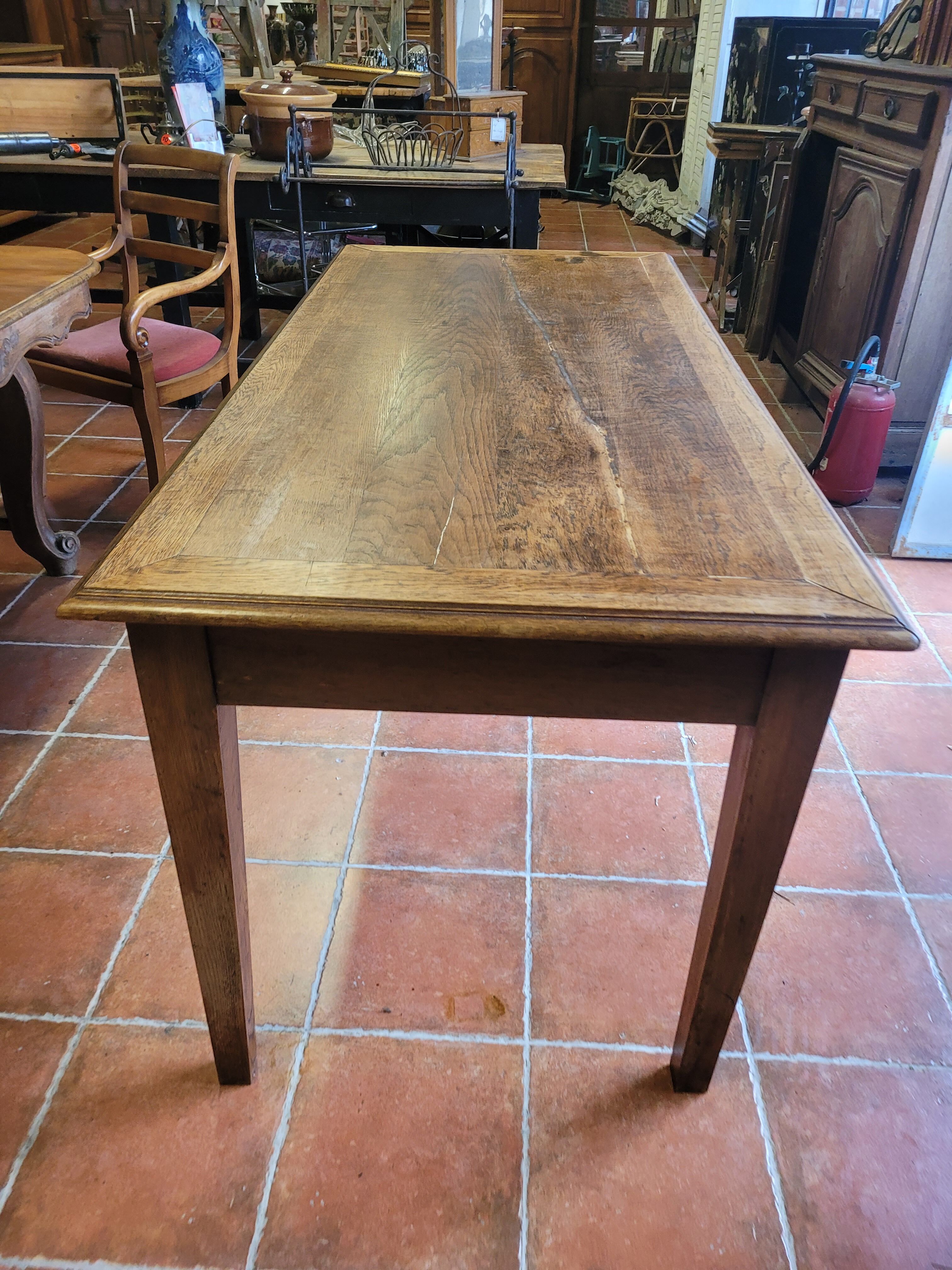 Antique oak farmhouse table
