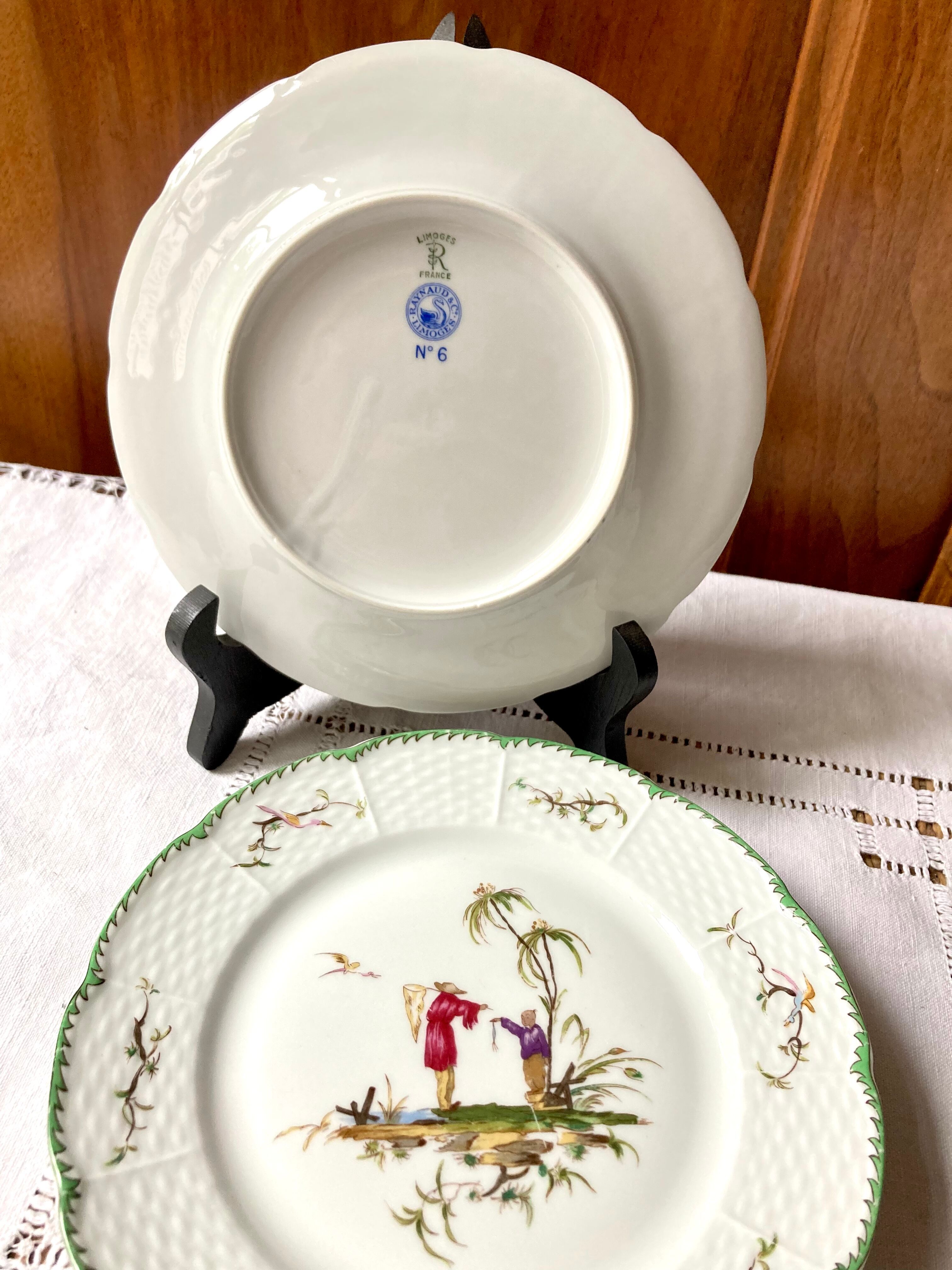 8 Raynaud porcelain dessert plates