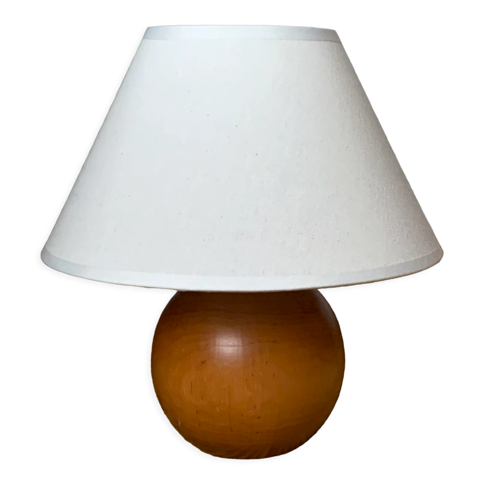 Wooden ball foot lamp