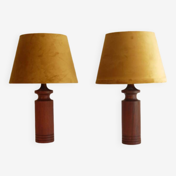 Pair of Danish teak lamps 1960