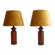 Paire de lampes danoises en teck 1960