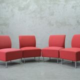 Vintage Finnish Living Room Set from Isku, 1980s, Set of 4