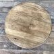 Tabouret door tripod plant sofa end in solid oak 1950 Vintage furniture decoration