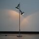 Chrome two headed floor lamp, 1970s