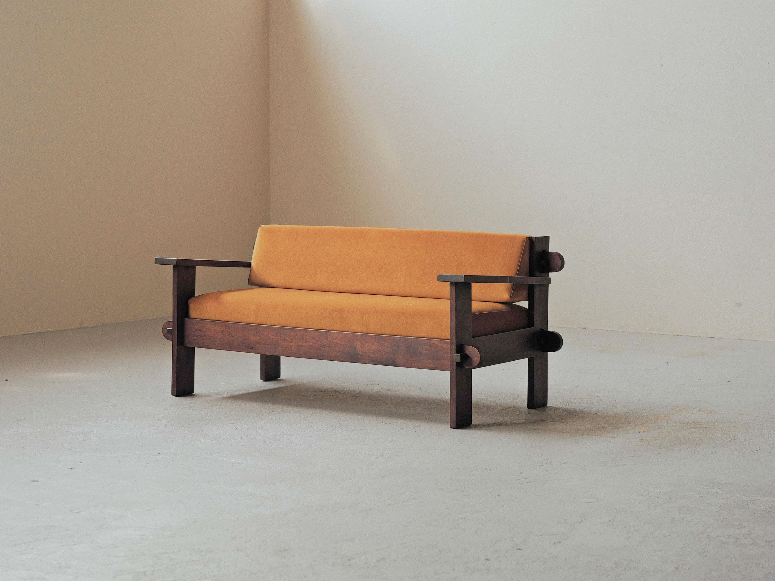 Architect's bench in solid wood, France, circa 1970.