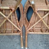 Pair of vintage rattan armchairs