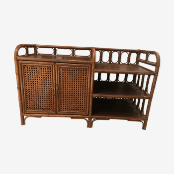 Double rattan low furniture
